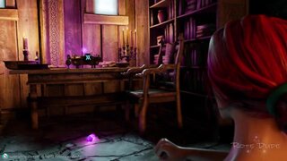 In this tantalizing 3D animation, the bound beauty, Triss, explores the depths of her desires with tentacles in a breathtaking BDSM scene.