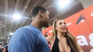 Lil D, a tantalizing blonde pornstar, flaunts her curves in XxxBp\'s Exxxotica Miami Day 1 video. From amateur to professional, she\'s sure to leave you breathless.