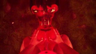 In this animated porn video, a succubus engages in a steamy encounter, riding a big cock while enjoying a blowjob and intense pussy pounding.