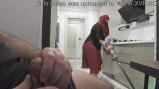 Sultry stepmom in hijab gets naughty, caught pleasuring herself. Intense blowjob and wild cowgirl ride. xxxbp