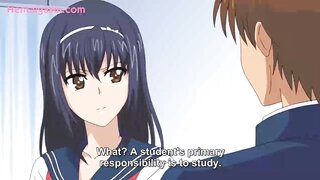 Sensual Asian teen with big tits gets pleasure in uncensored Hentai video, Ane Koi Uncensored 2 Subbed. Cartoonish blowjobs and more.